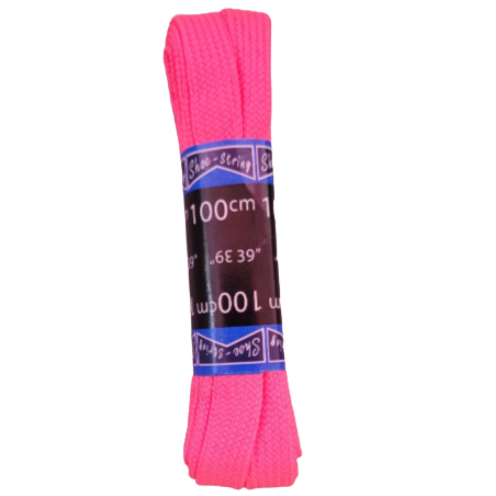 Shoe String Laces Florescent Pink Pair 100cm/39in Flat Brand New
