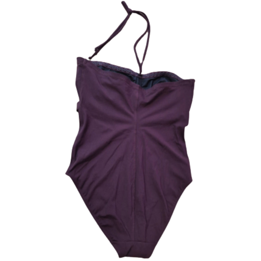 Empreinte Burgundy 34C Pourpre Halter Swimsuit NWT