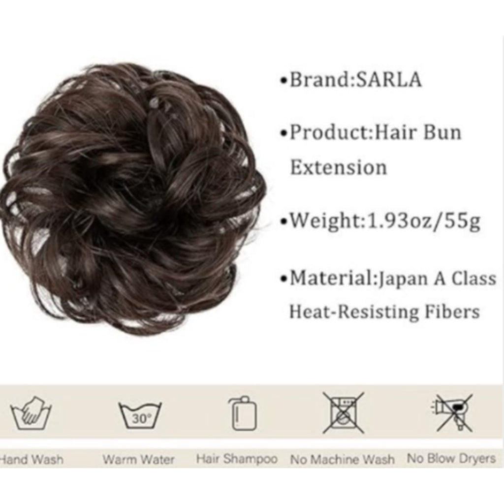 Fun Bun Hair Extension Golden Brown by SARLA BNWT