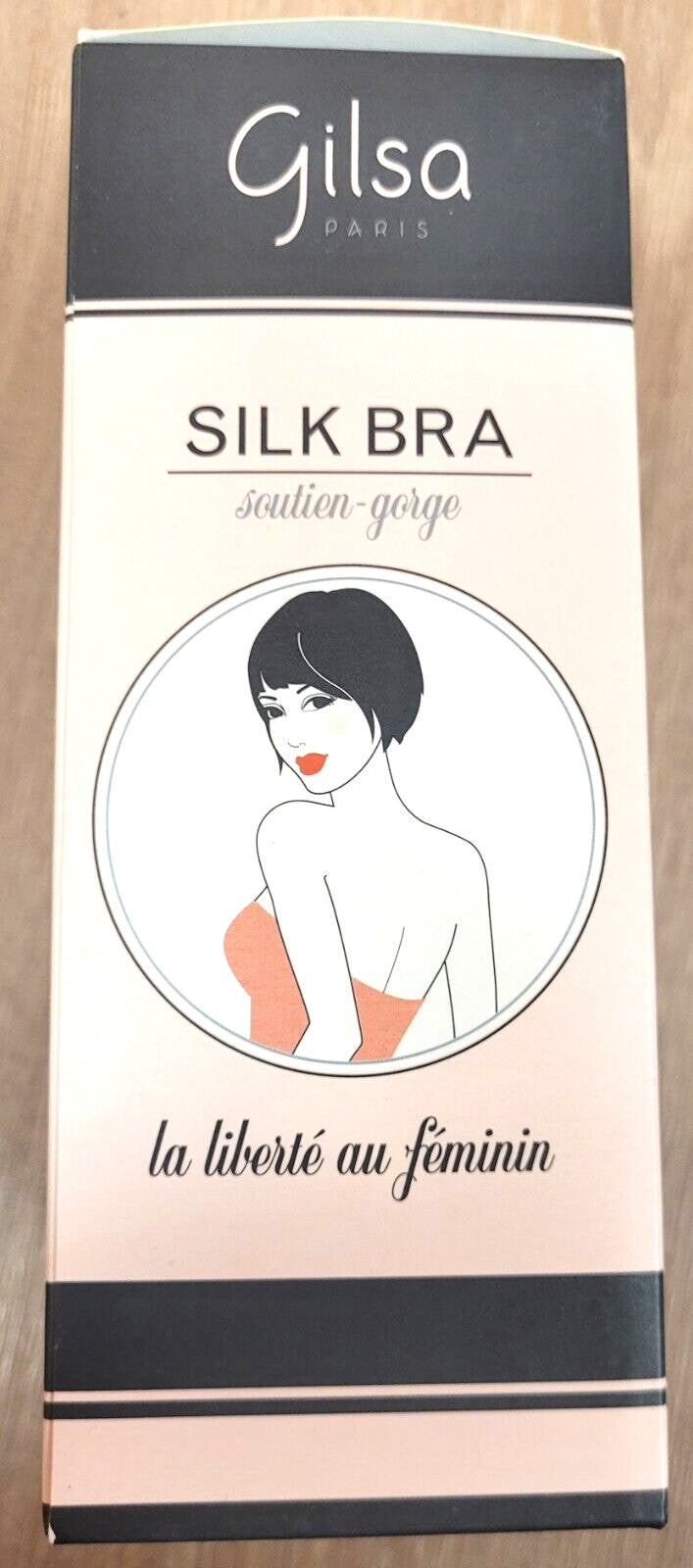 GILSA Silk Bra Self-Adhesive D Cup Nude Reusable Cleavage Lift New in Box