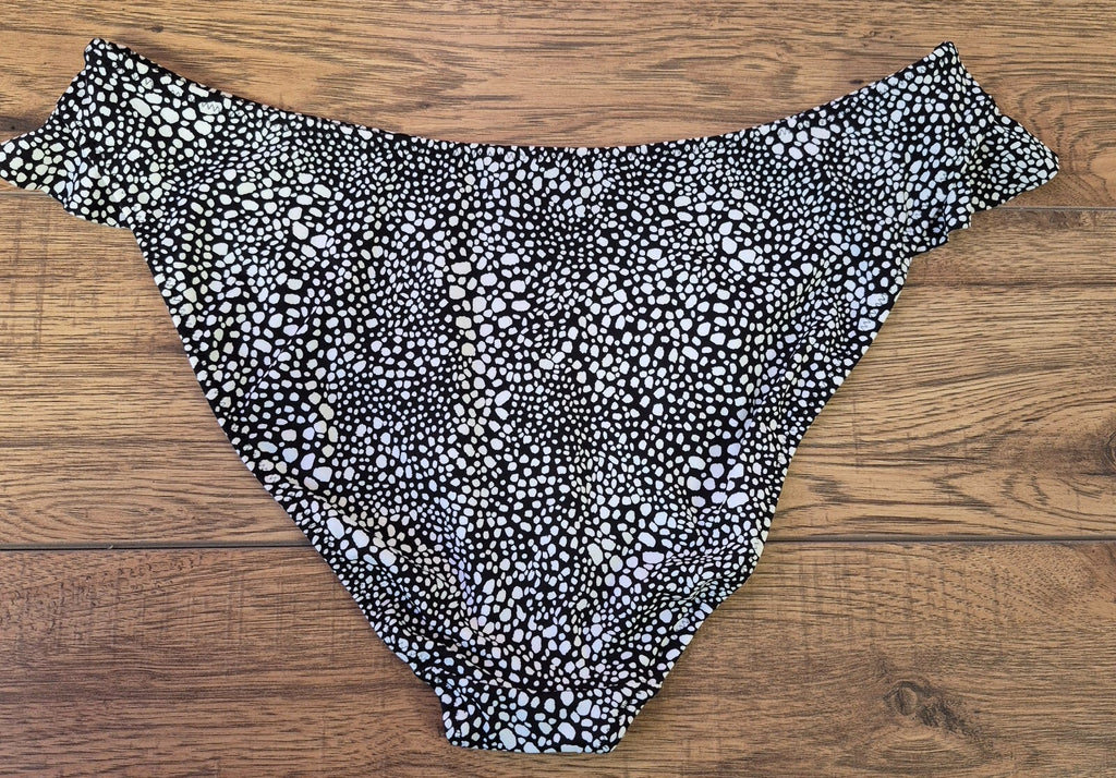 Elomi 'Pebble Cove' Bikini Bottoms Black/White UK 18 NWT