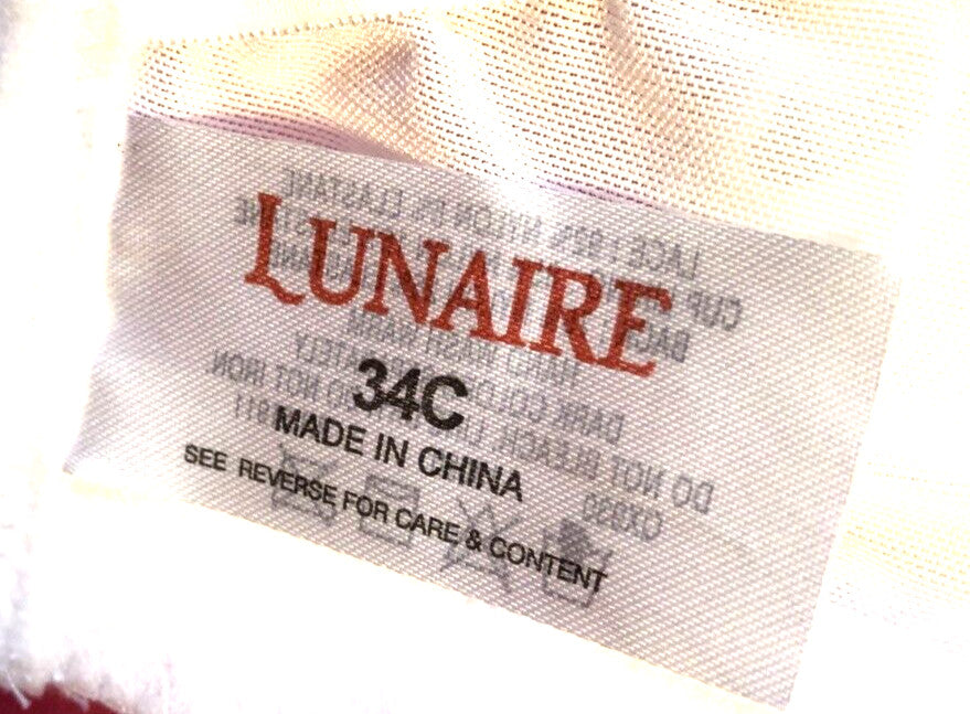 Bra 34C White Non-Wired Non Padded Soft Cup Comfort Straps QX930 by Lunaire BNWT