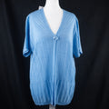 Monique Blue Womens M-L Short Sleeved Knitted Cardigan BNWT