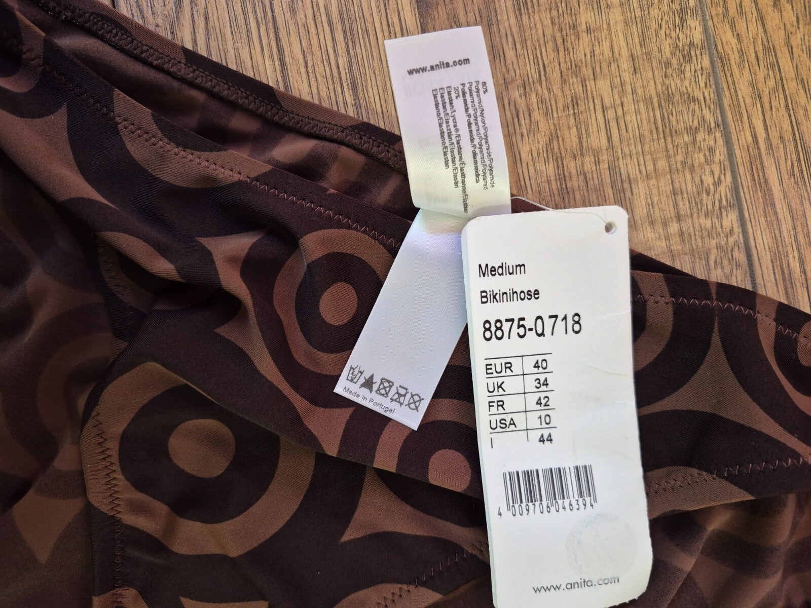 Rosa Faia Bikini Bottoms Brown Eu 34/Medium NWT