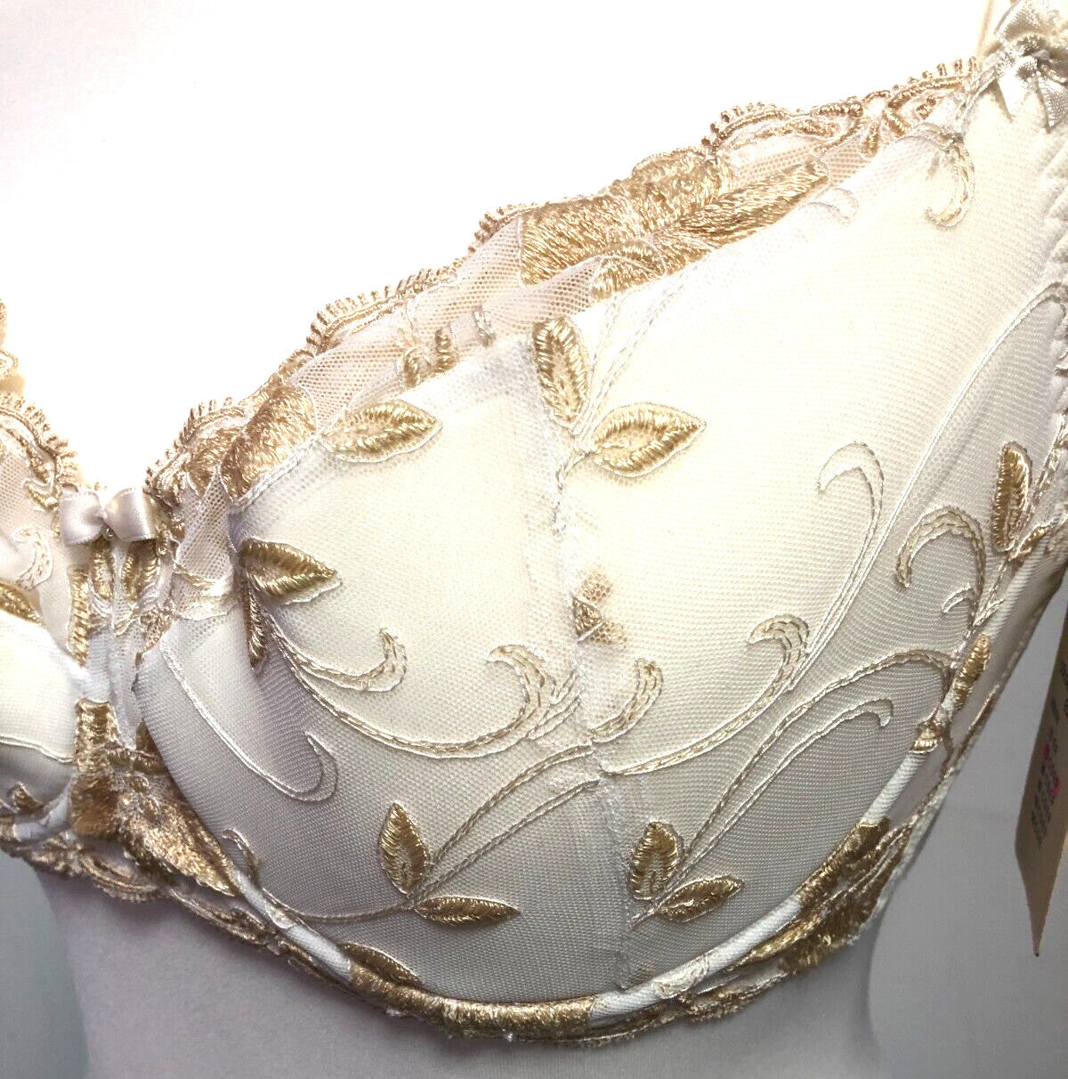 Corin Exclusive Bra 34F Ecru Balconette Underwired Padded  Serpentine 12990 BNWT