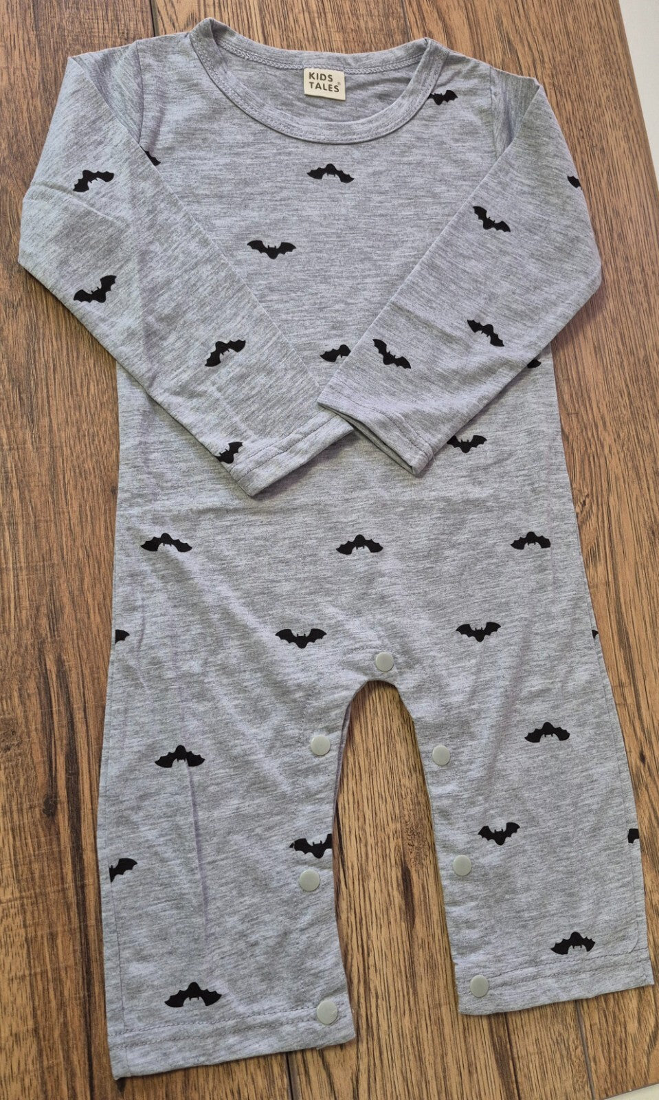Kids Tales 3-Piece Halloween Costume &amp; Babygrow Grey/Black 80cm NWT