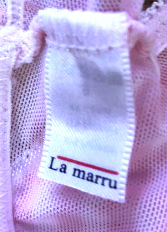 Bra and Knicker Set 34B Knickers Small Pink/White Gingham Check by La Marru BNWT