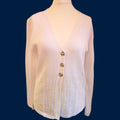 White Cotton Blend S - M Womens Cardigan By Monique Collection BNWT