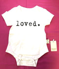 Baby Vest 3-6 Months White with Loved Printed on Front Cotton Rich New with Tags