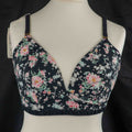 M &amp; S x Ghost Black Floral Size 16 D-E Cup Bralette NWT RRP £24