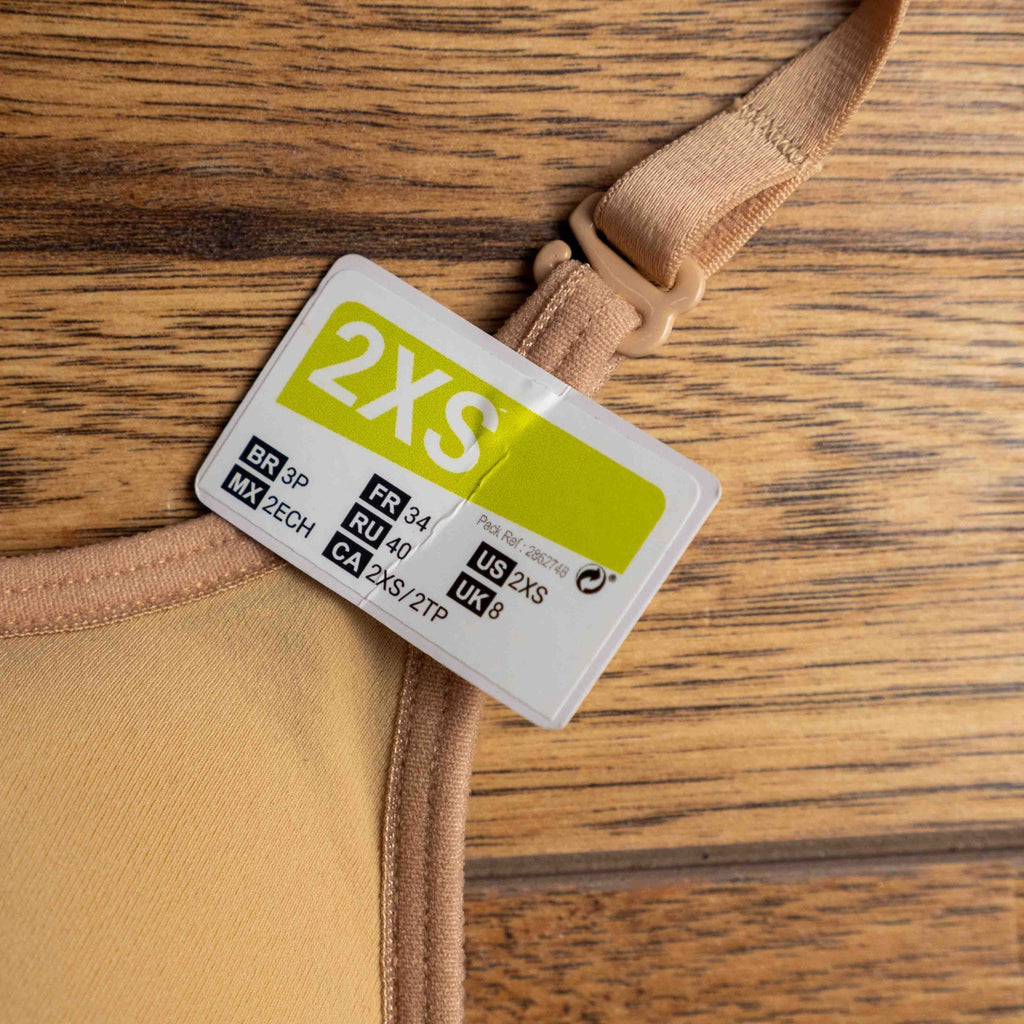 Decathlon 2XS Beige Padded Bralette Non Wired New With Tags