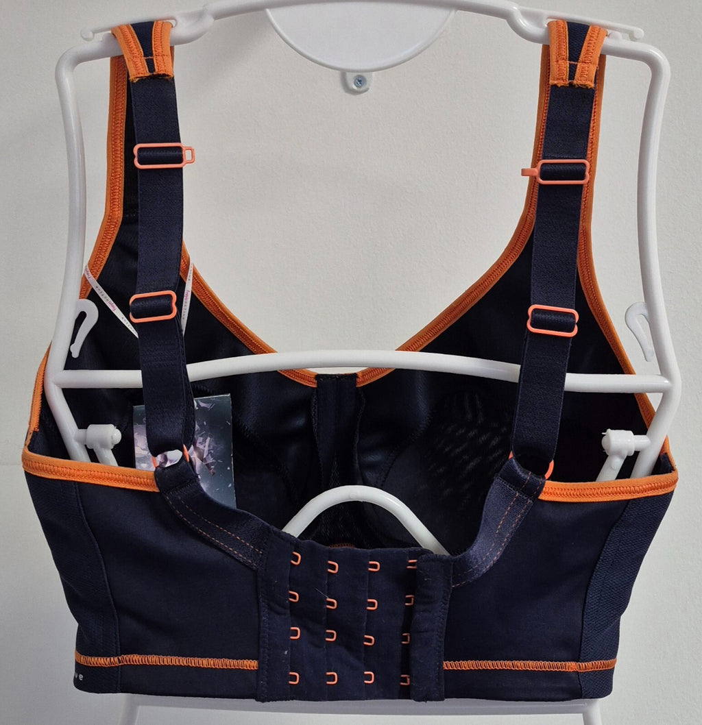 Freya Sports Bra  28G Navy &amp; Orange NWT