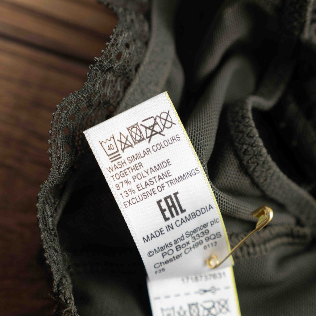 M&amp;S Size 10 Khaki Eyelash Lace Bralette New With Tag RRP £12