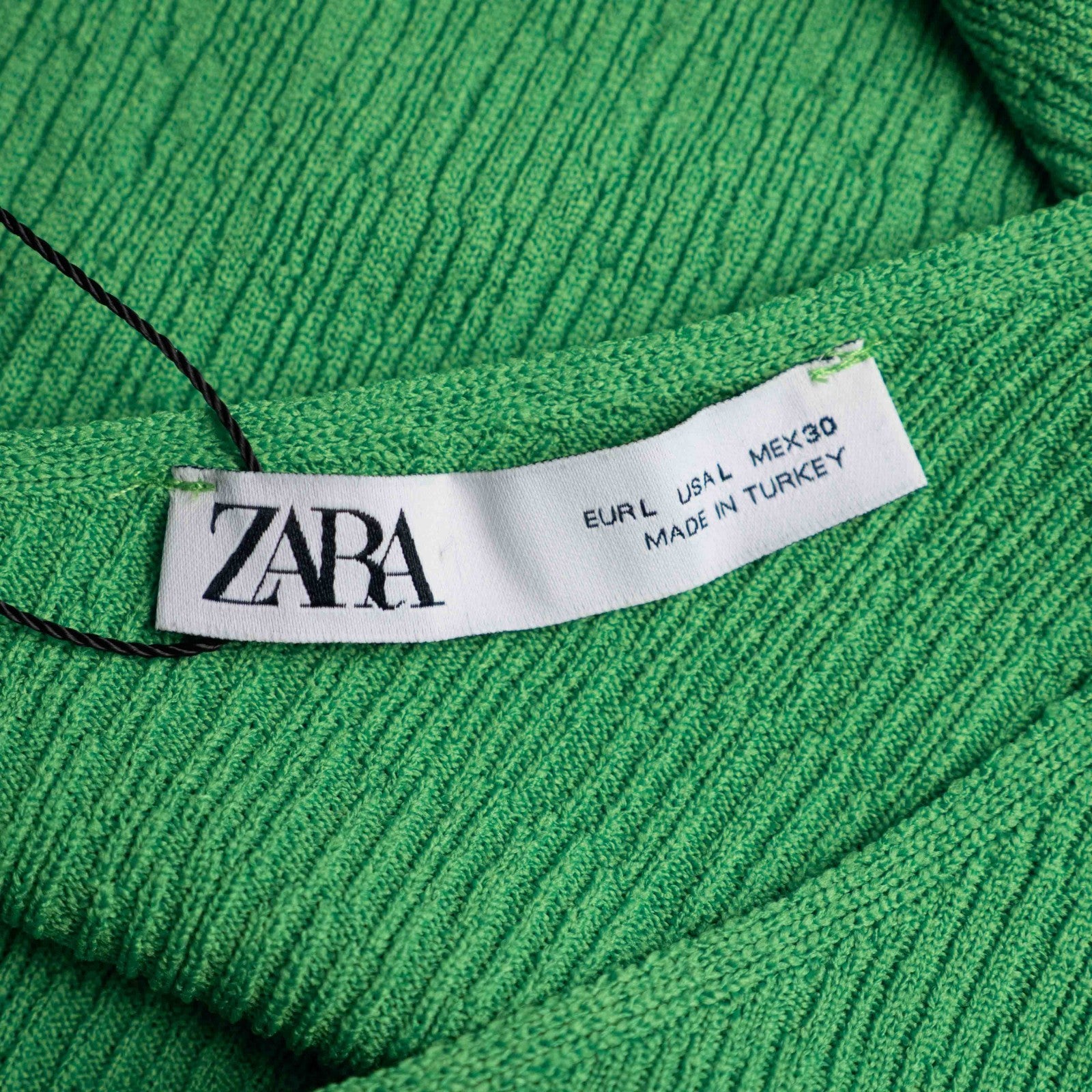 Zara Green Sleeveless Large Top New With Tag RRP £19.99