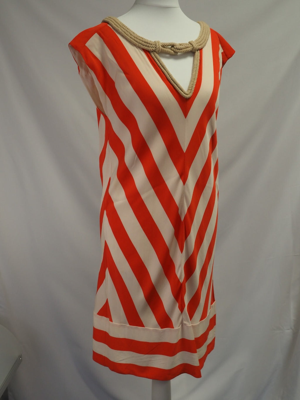 Diane Von Furstenberg Dress Red/Cream US size 4 Pre-Owned