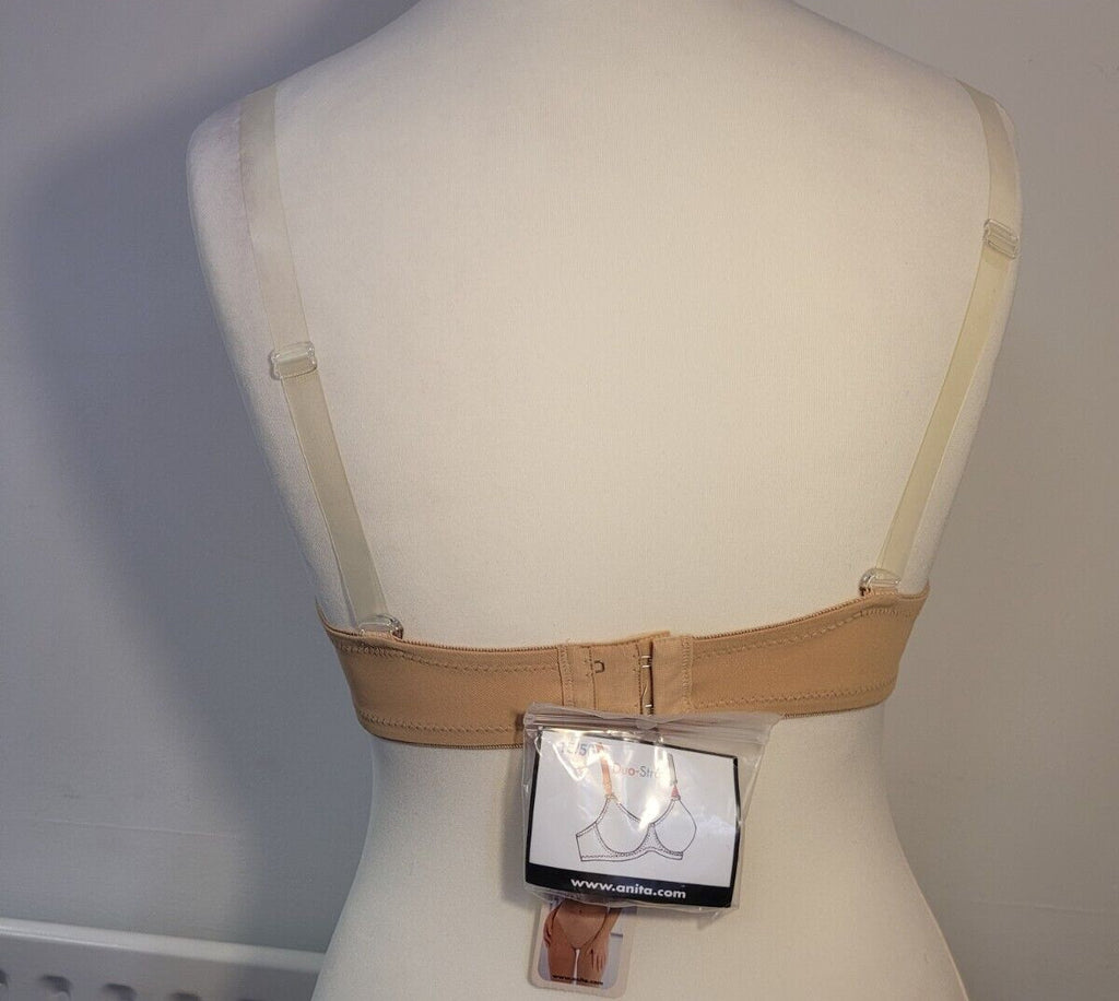 Rosa Faia Bra 32B Nude Duo Straps Twin 5483 Underwired Double Layer Moulded BNWT