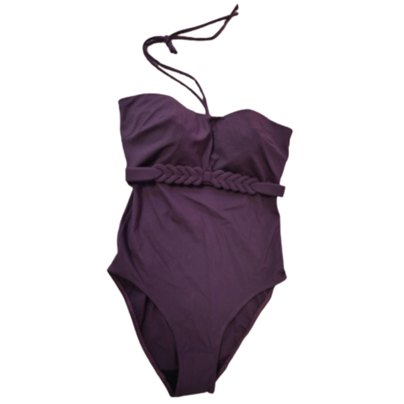 Empreinte Burgundy 38D Pourpre Halter Swimsuit NWT