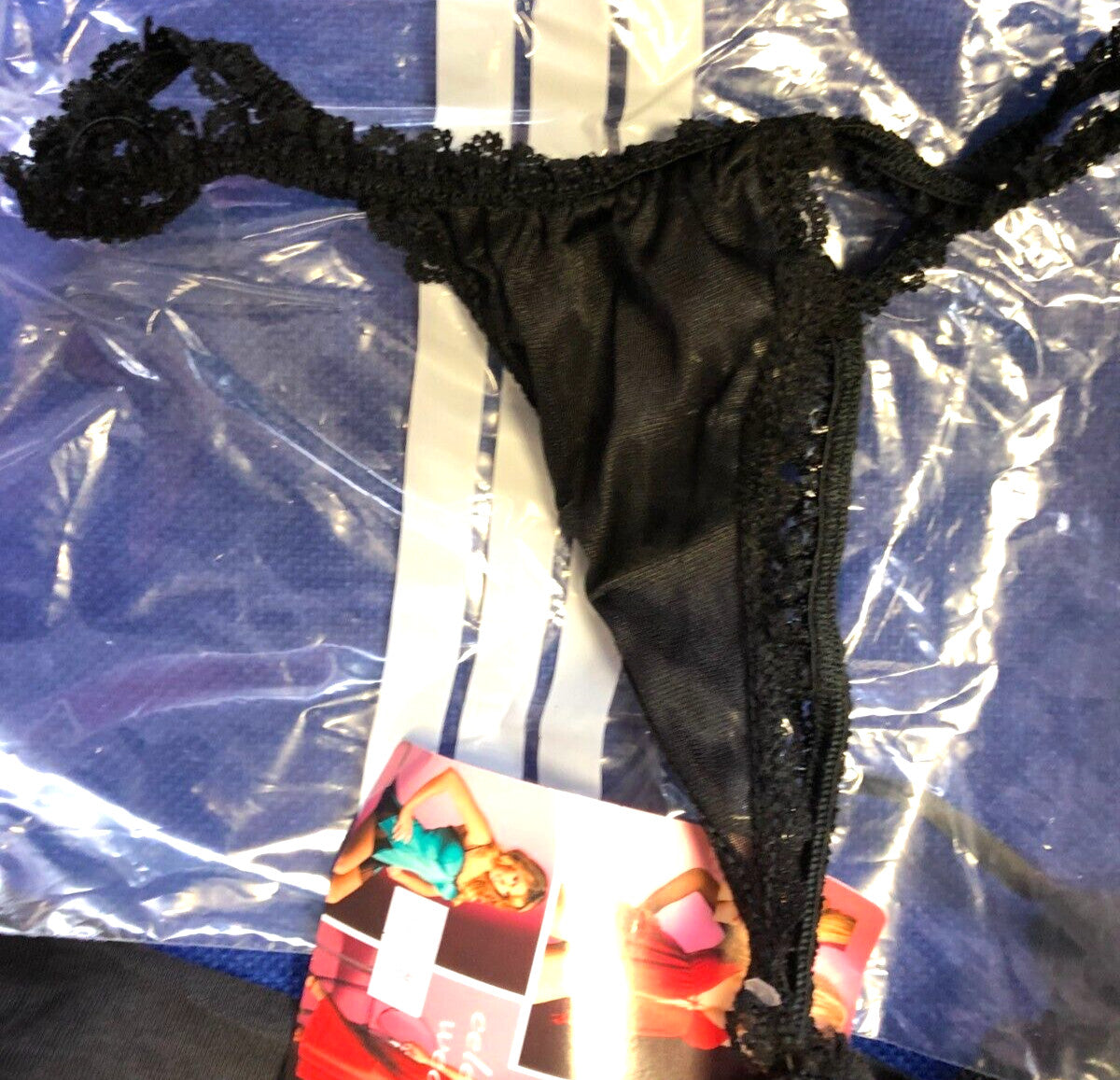 Babydoll Set Medium Black Lace Thong Brief by Extreme Fantasy New with Tags