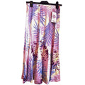 Pastel Leaf Print Fit and Flare L-XL Midi Skirt NWT