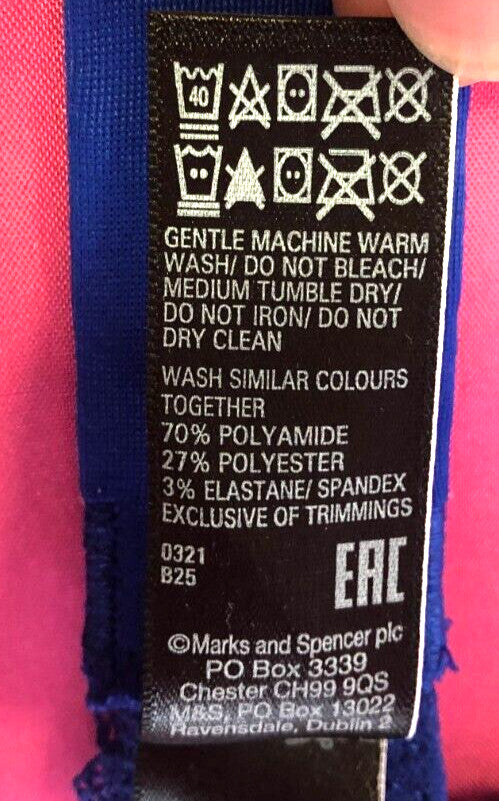 M&amp;S Bra 30DD Blue Mix Full Cup Underwired Non Padded New with Tags
