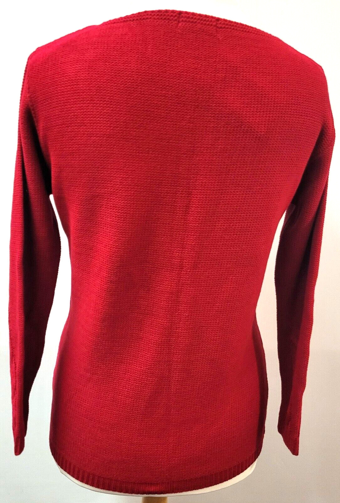 ENVY US Womens Jumper Medium Red Round Neck Cable Knit New with Tags