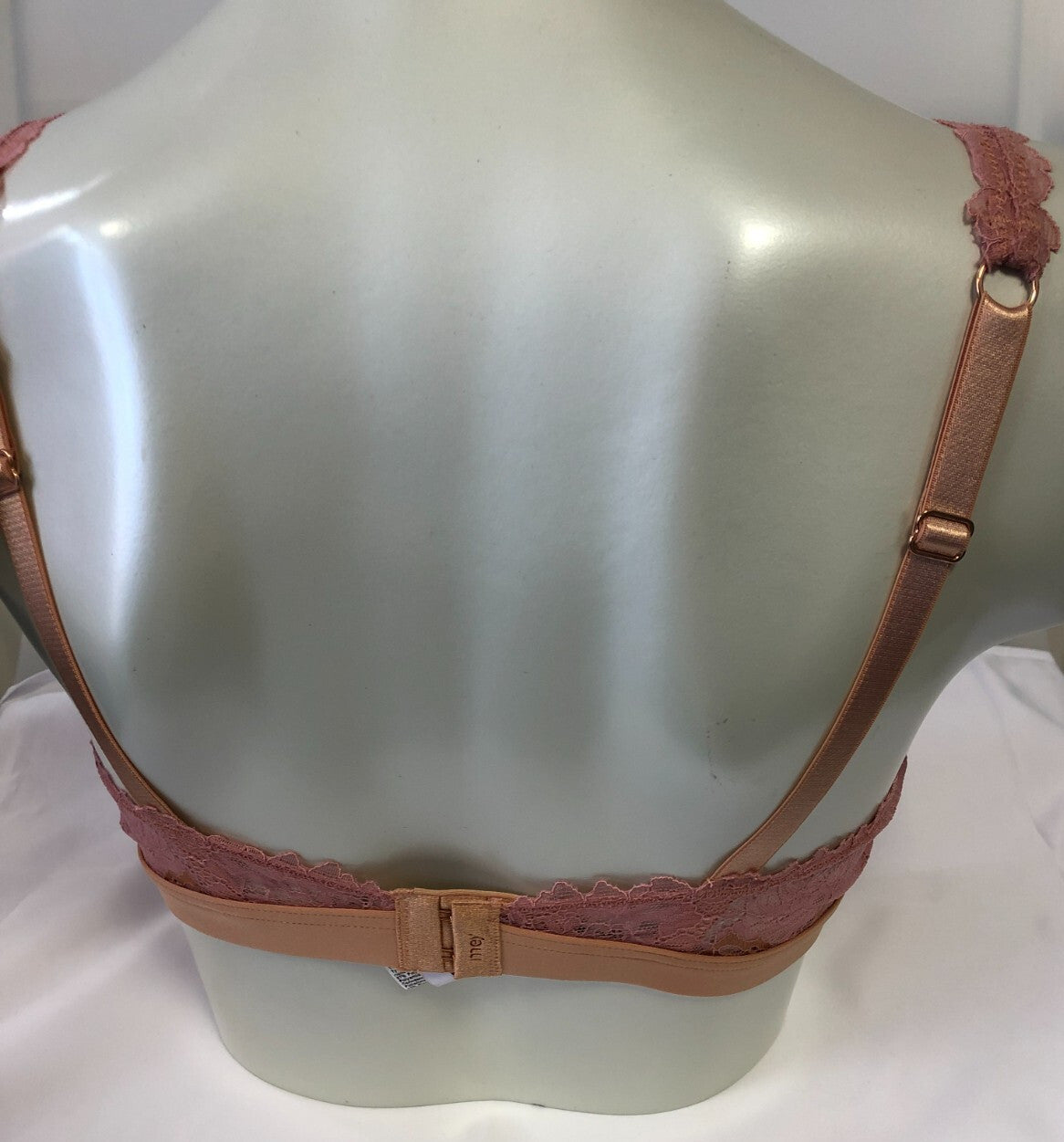 Bra &amp; Brief Set XL Burned Clay Balconette 97% Polyamide Non wired Padded  BNWT