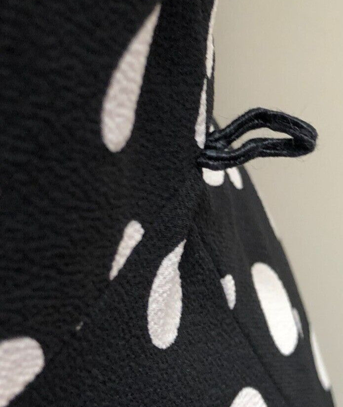 Wallis Dress UK12 Black/White Spot Fit and Flare Knee Length Sleeveless