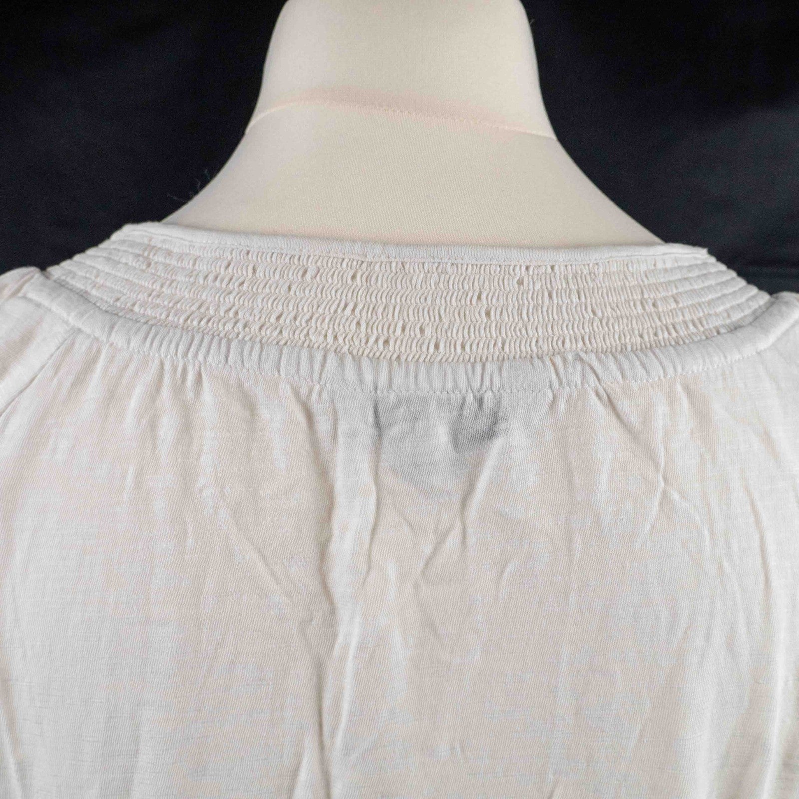 Debenhams Collection White Top with Orange Flowers Size 16 Top Pre-Owned