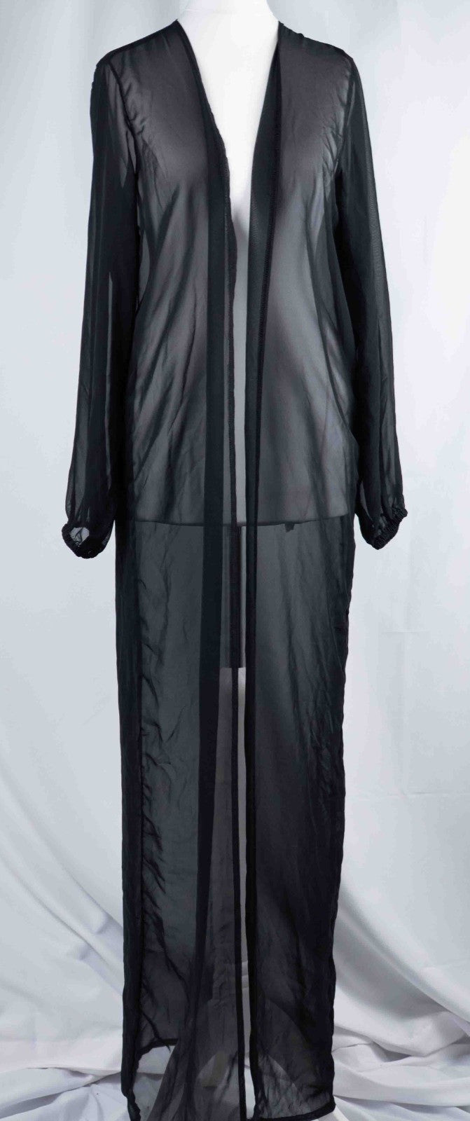 Pretty Little Thing Black 3/4 Sleeve 16 Kimono New With Tag