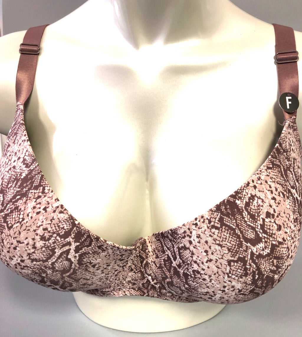 Primark Brown Print Underwired 38F Bra New With Tag