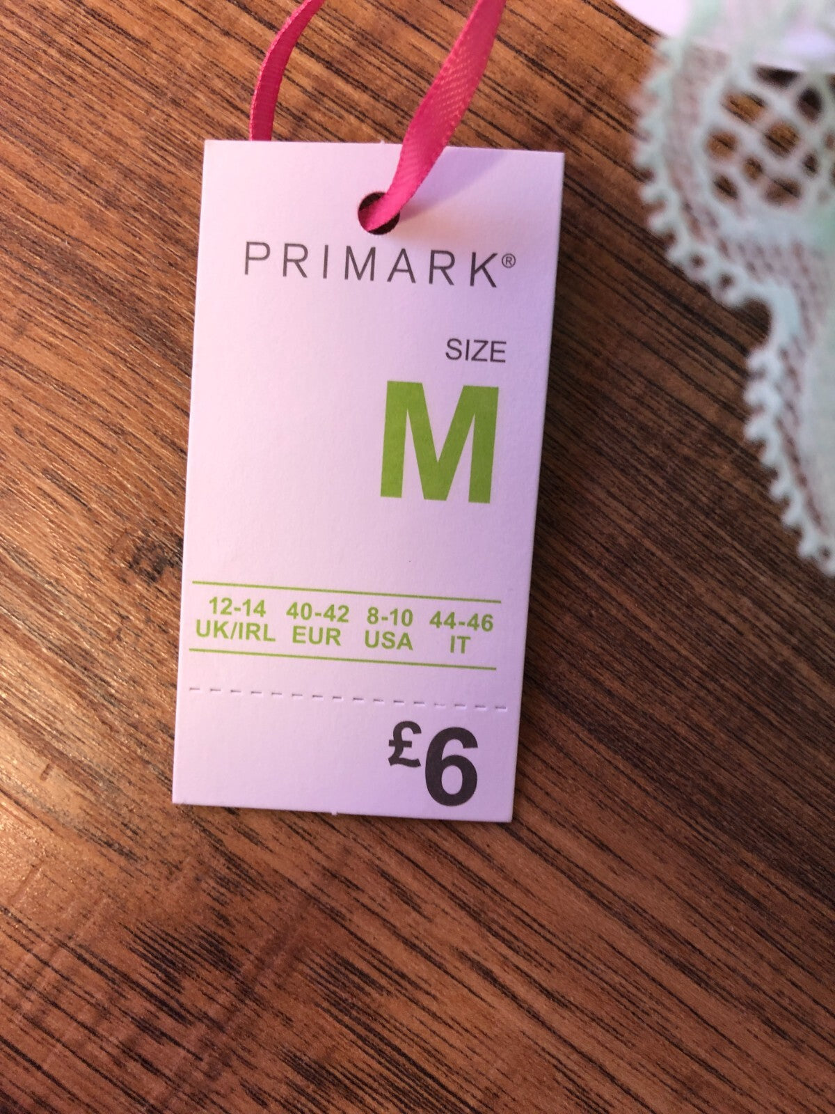 Primark Bra &amp; Brief Set M Mint Green Non Wired Lightly Padded  BNWT