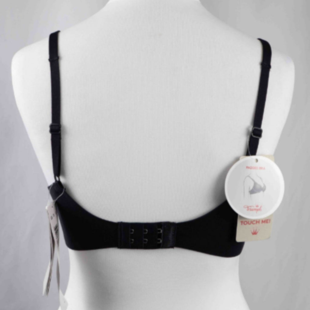 Triumph black padded bra with underwire, hook & eye back fastening, new with tags.