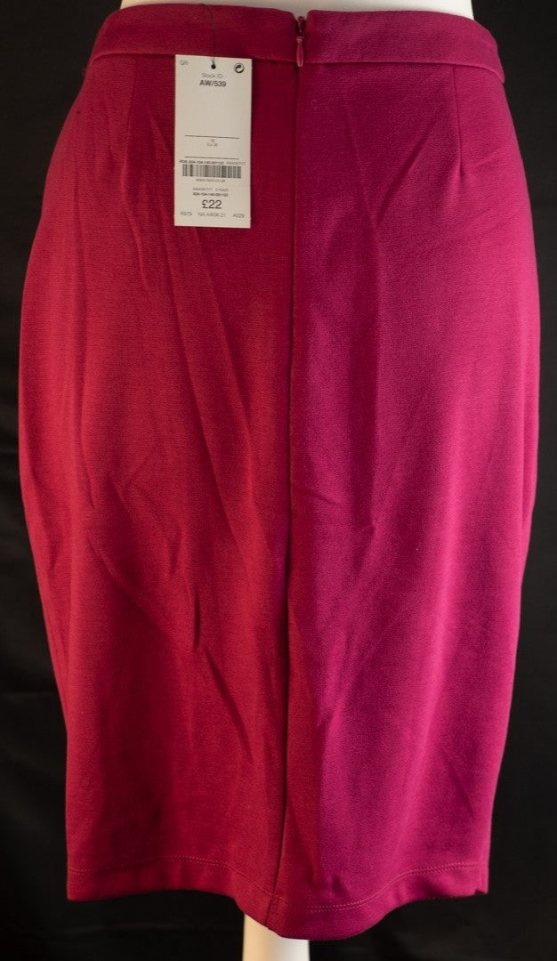 Next pink mini skirt with back zip closure and pleated front, new with tag.
