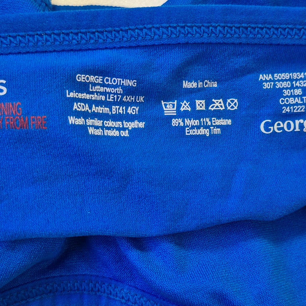 George Sports Bra Cobalt Blue Small Light Padding NWT