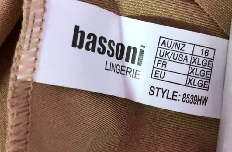 Bassoni Full Brief XL Coffee Full Coverage 8539HM New with Tags