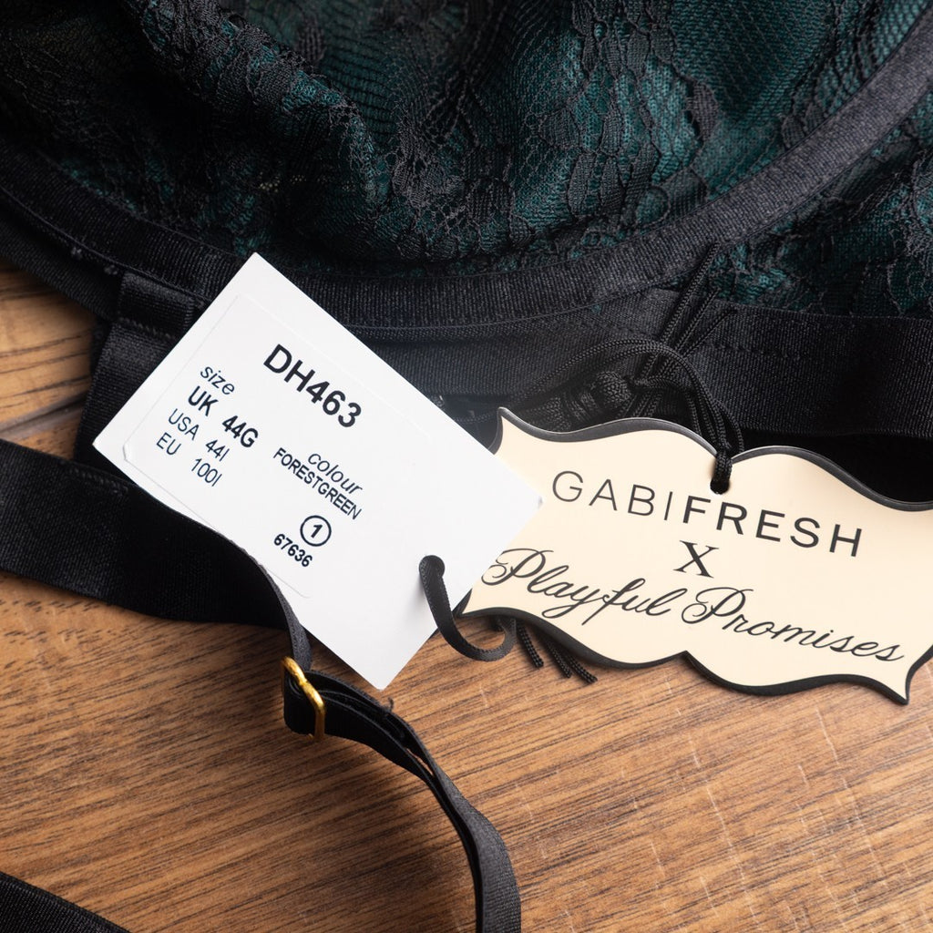 Bra 44G Forest Green Harness Style DH463 Underwired by Gabifresh BNWT