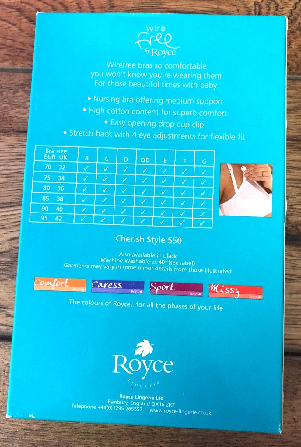 Royce Nursing Bra 38B White Cherish 550 Full Cup New with Tags
