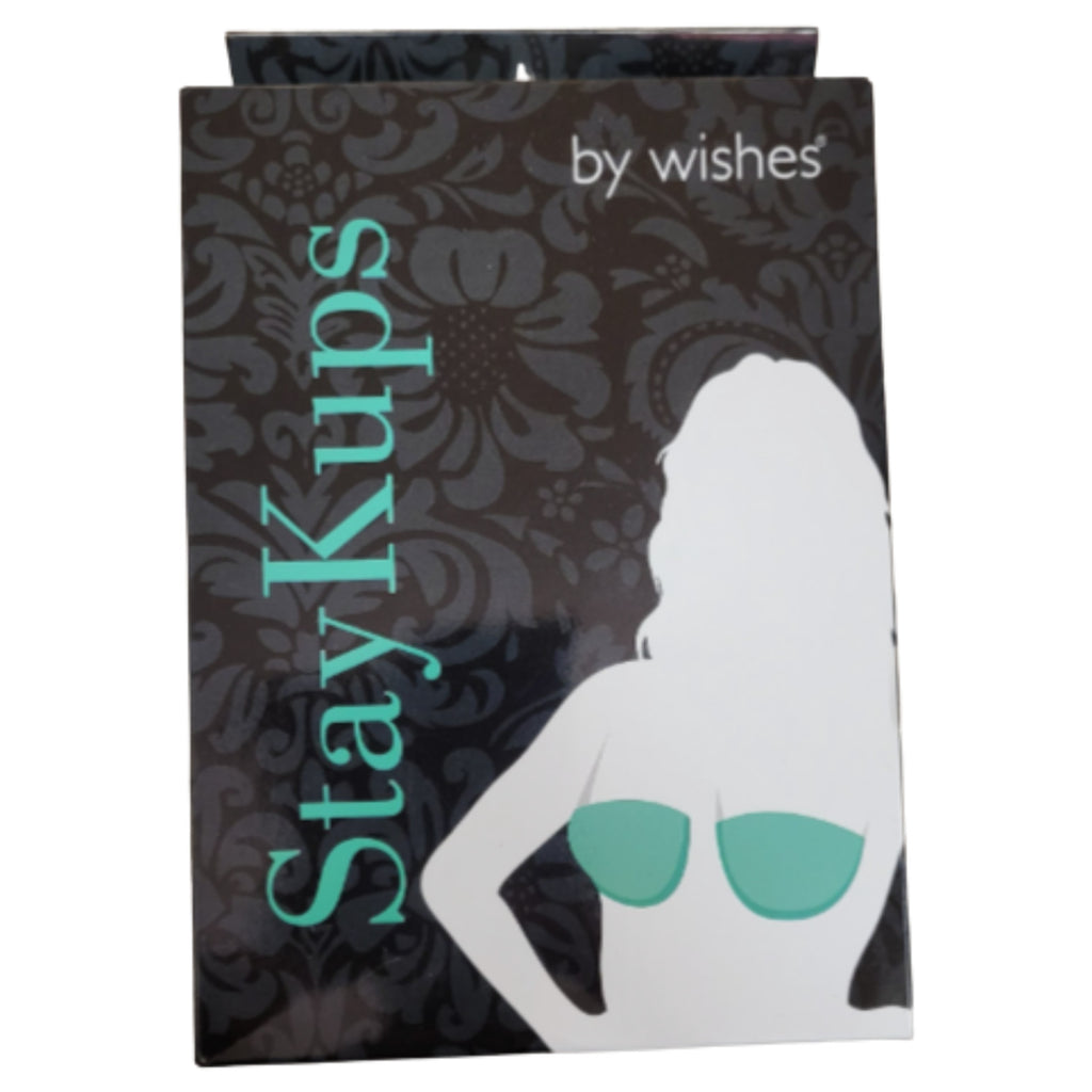 Self Adhesive D Cup Bra Stay Kups by WISHES Black Re-Usable New In Box