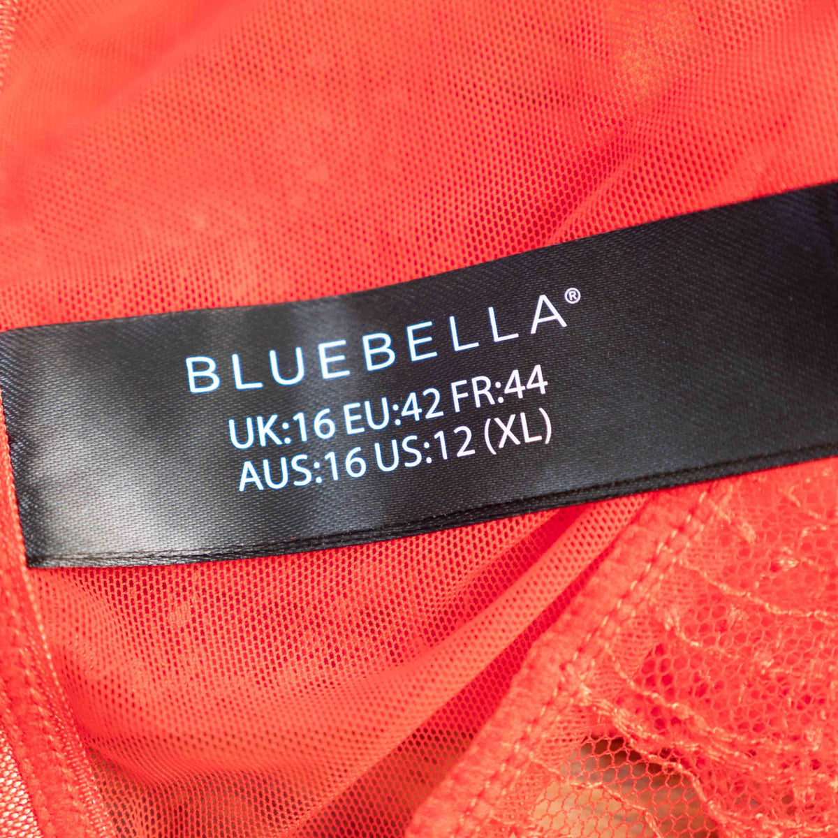 Bluebella red lace briefs with adjustable side straps and delicate lace detailing.