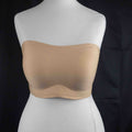 Celeste D'Or beige convertible strapless bra with adjustable straps and back hook closure.
