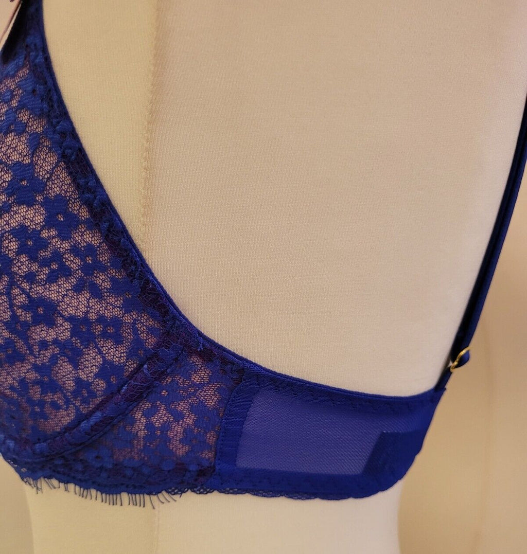M&amp;S Bra 30DD Blue Mix Full Cup Underwired Non Padded New with Tags