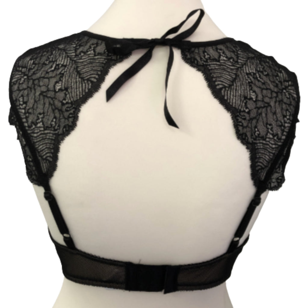 B.tempt'd Black Small Underwired Bralette with Back Tie NWT