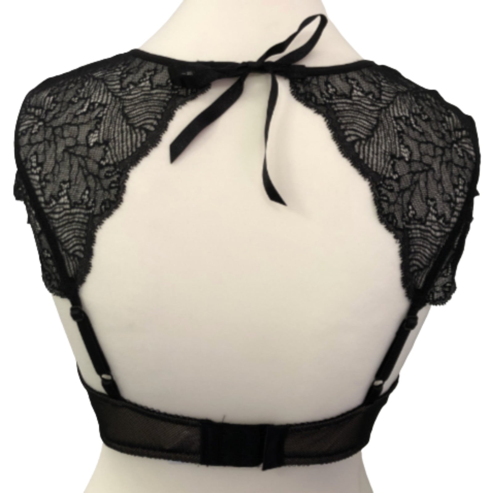 B.tempt'd Black Small Underwired Bralette with Back Tie NWT