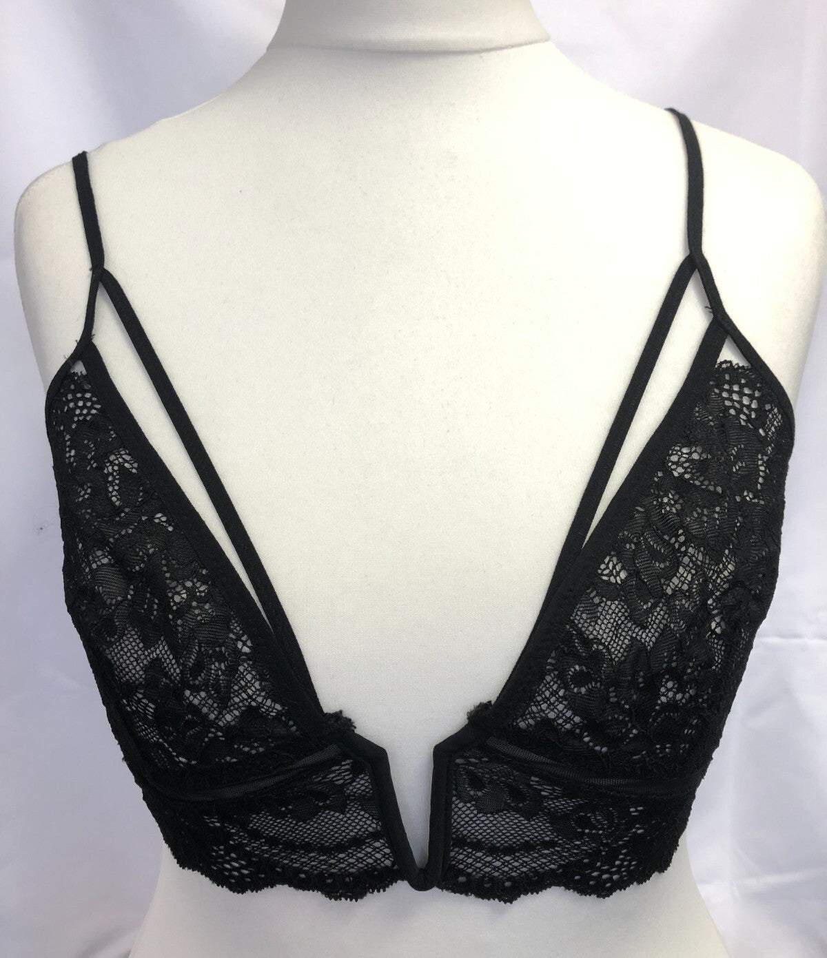 Primark Bralette S Black Floral Non Wired Non Padded BNWT