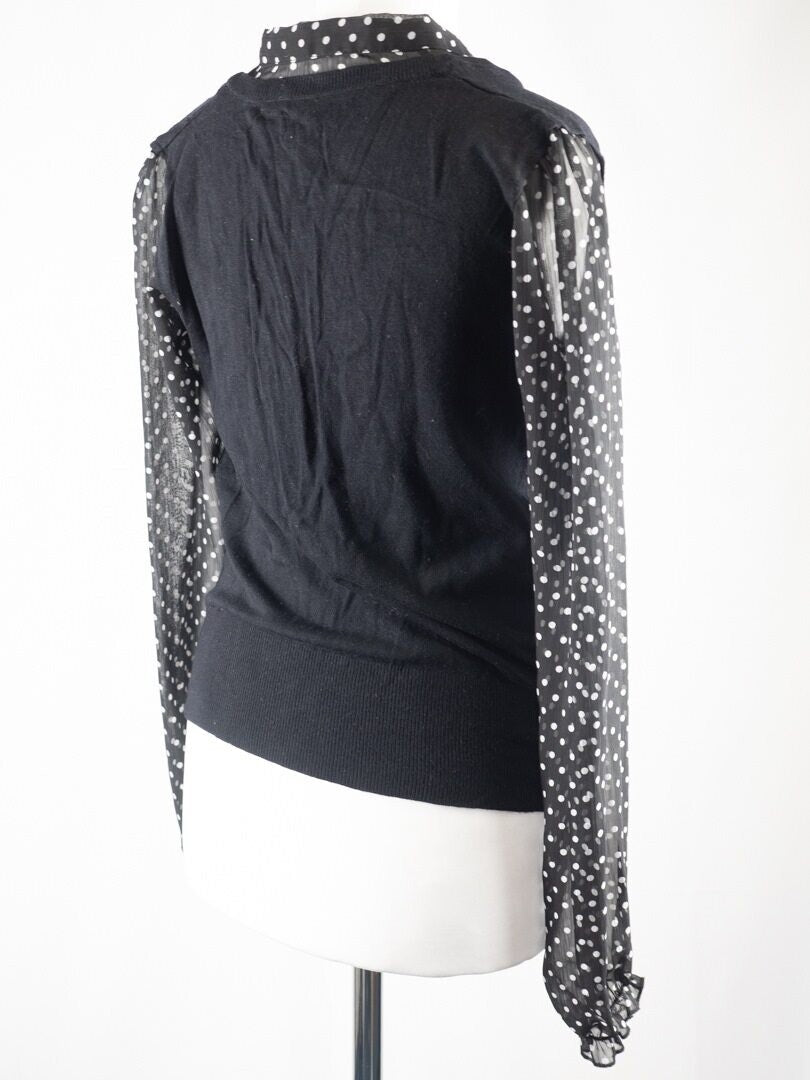 Papaya V-Neck Blouse with Jumper Attached Size 12