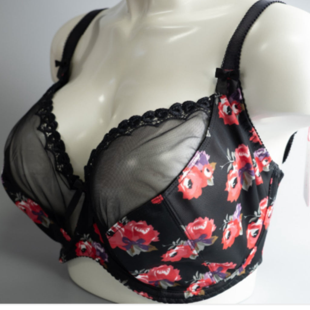 Curvy Kate 30HH Rose Print Bra NWT