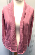 Summer Cardigan M/L Pink Knitted Open Front Pockets by Monique New with Tags