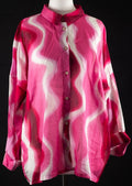 Primark Pink Wave Pattern Long Sleeve Shirt Size XS Pre-Owned