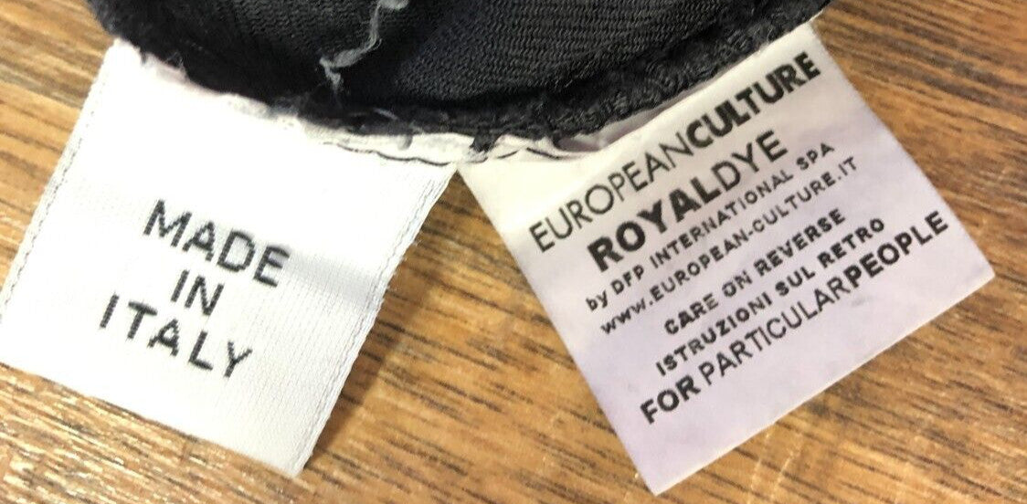 European Culture Royal Dye Dress UK-Medium Grey Fit &amp; Flare Scoop Neck Pre-Owned