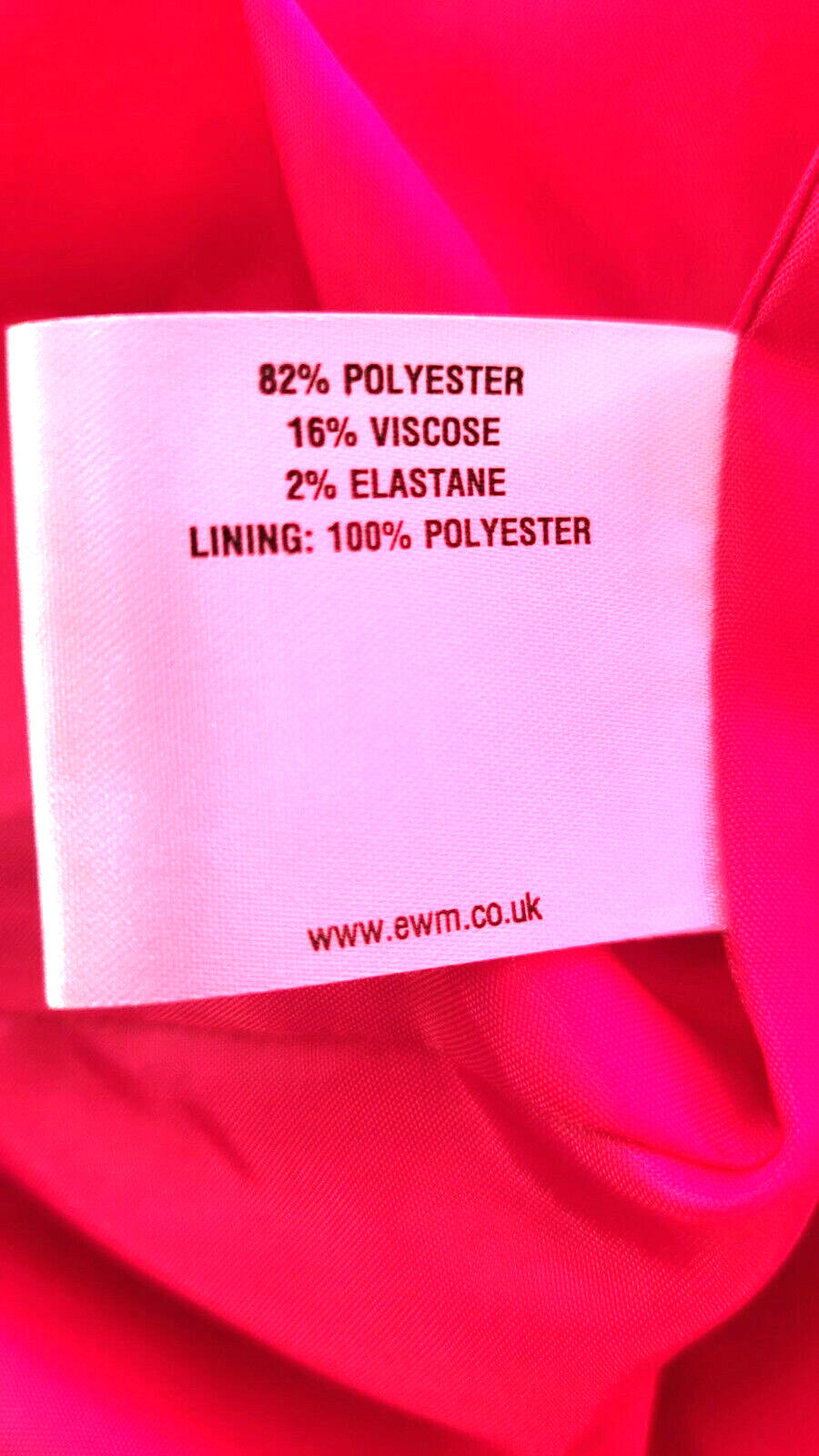 EWM Coat UK16 Raspberry Button Through Collared Mid Length Pre-Owned